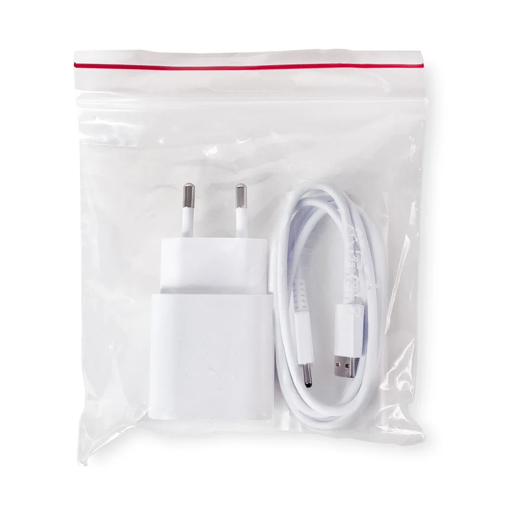 Samsung EP-TA200EWE USB-A 15W wall charger with EP-DR140AWE USB-A - USB-C cable (OOB Bulk - replacement packaging) - whiteeng