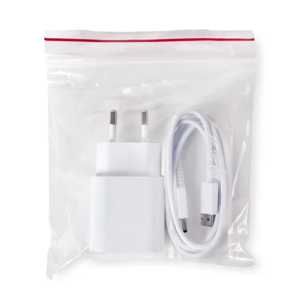 Samsung EP-TA200EWE USB-A 15W wall charger with EP-DR140AWE USB-A - USB-C cable (OOB Bulk - replacement packaging) - whiteeng