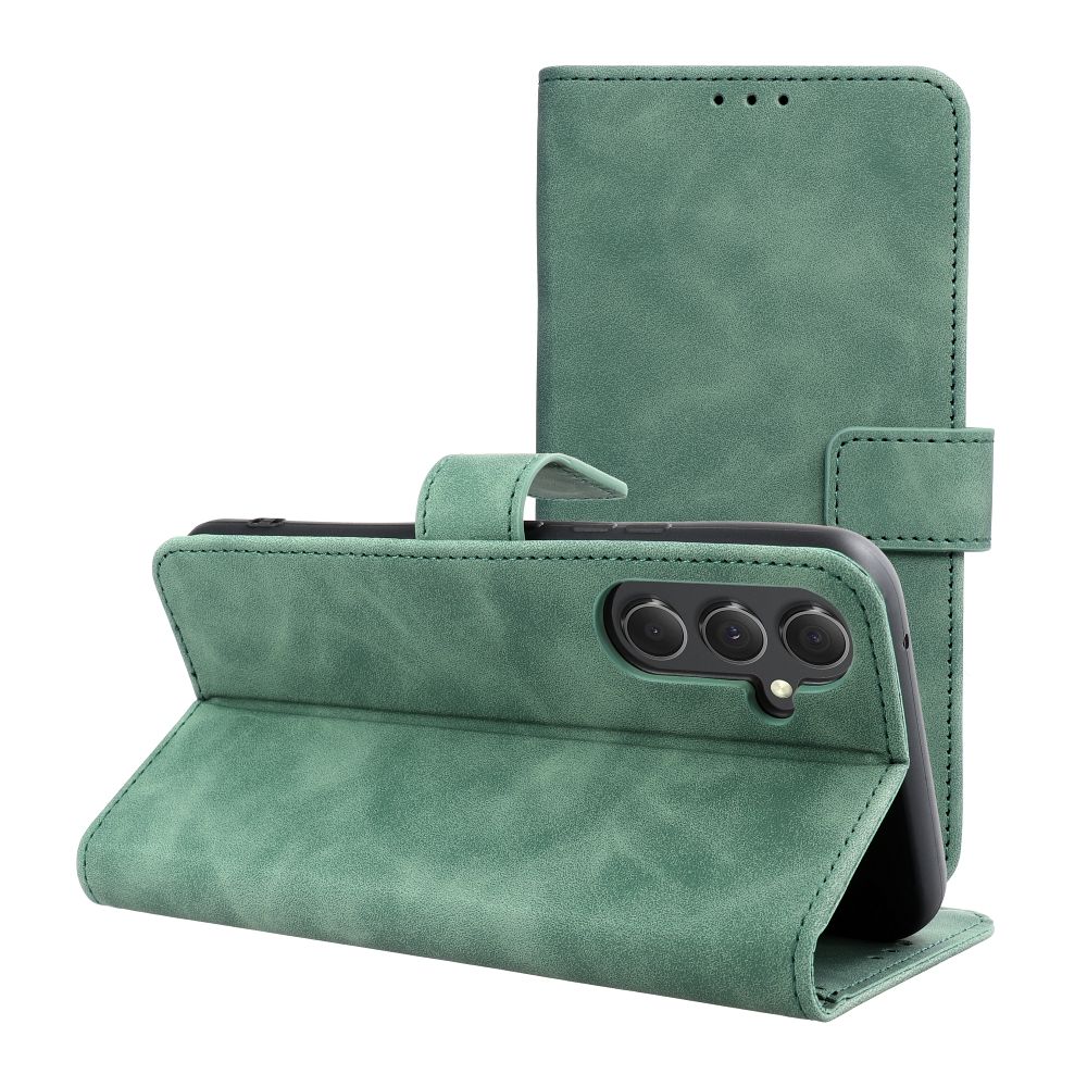 1bf37160f6236f6d8b251b35893a9906 TENDER Book Case for SAMSUNG A54 5G green