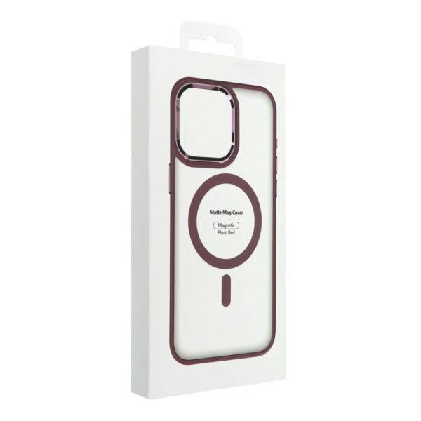 MATTE MAG COVER case compatible with MagSafe for IPHONE 17 Air plum red
