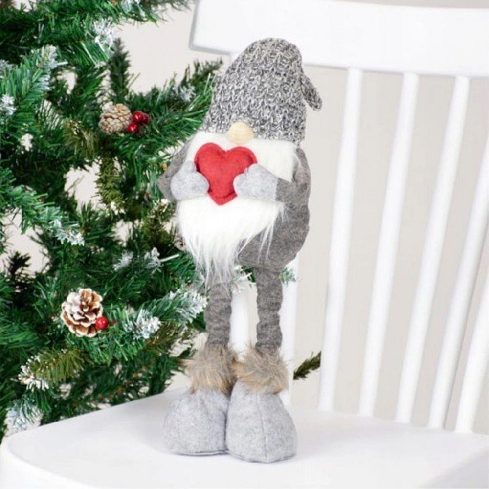 Christmas decoration elf on telescopic legs RC-K-1215 gray
