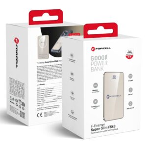 FORCELL F-ENERGY F5K8 Super Slim powerbank compatible with MagSafe PD3.0 QC4.0 15W 5000 mAh titanium dessert