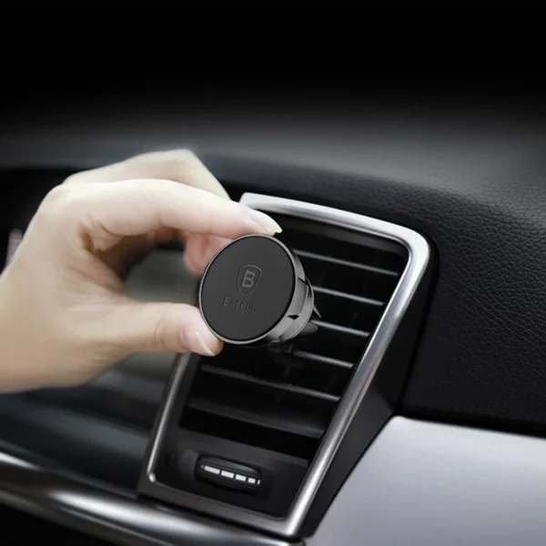 Baseus Small Ears Series SUER-A01 magnetic car air vent holder - blackeng