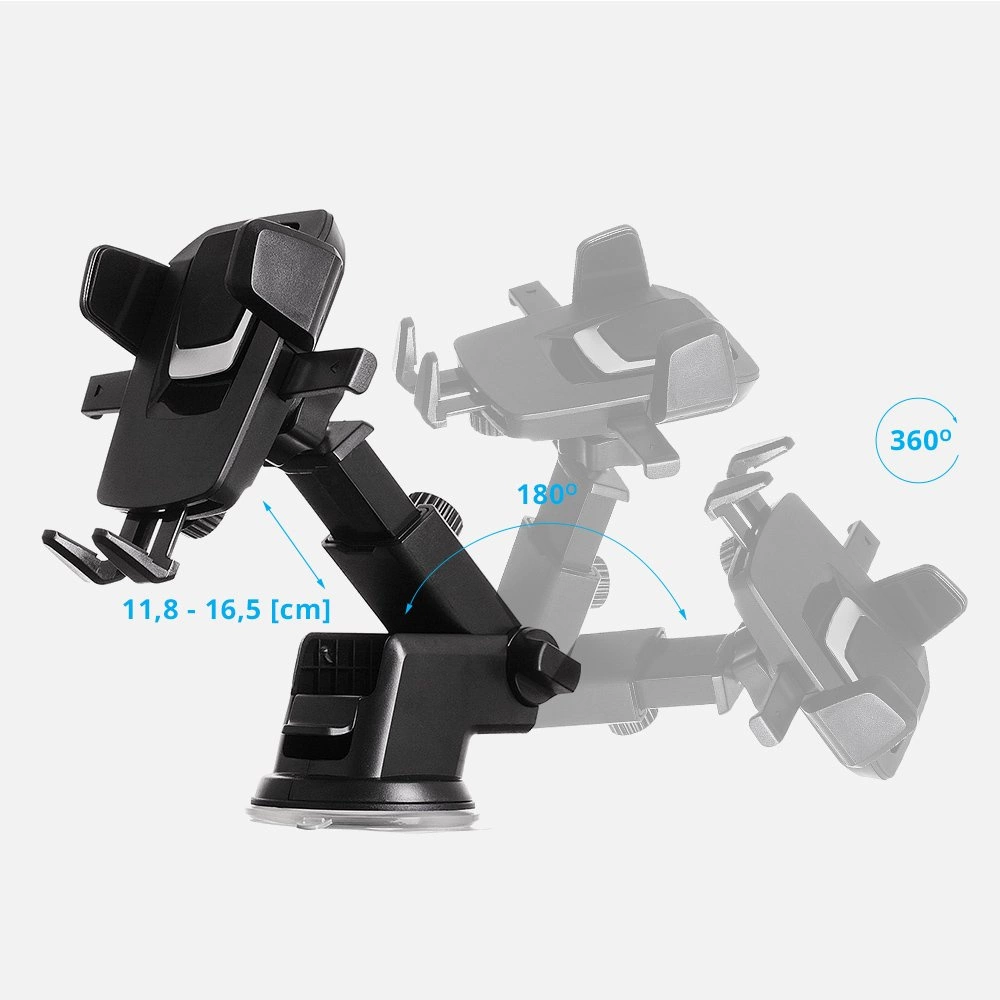 Telescopic Car Mount Phone Holder Dashboard or Windshield for blackeng