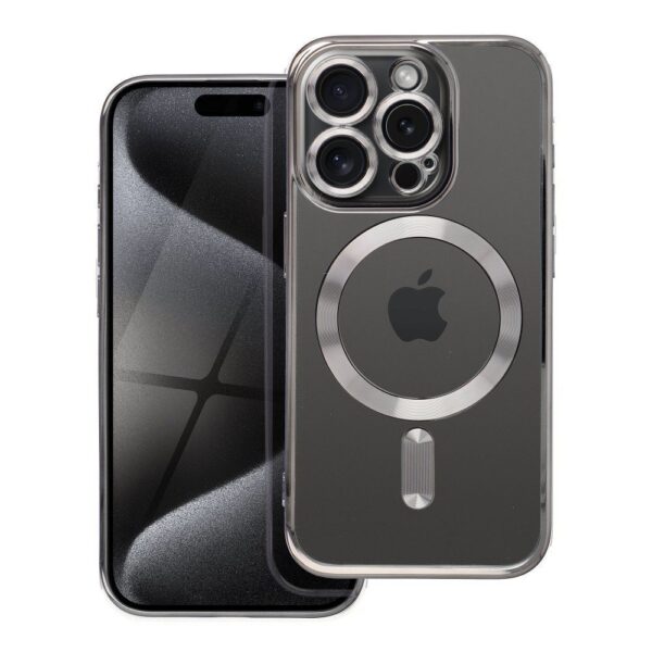 ELECTRO MAG COVER case compatible with MagSafe for IPHONE 17 silver