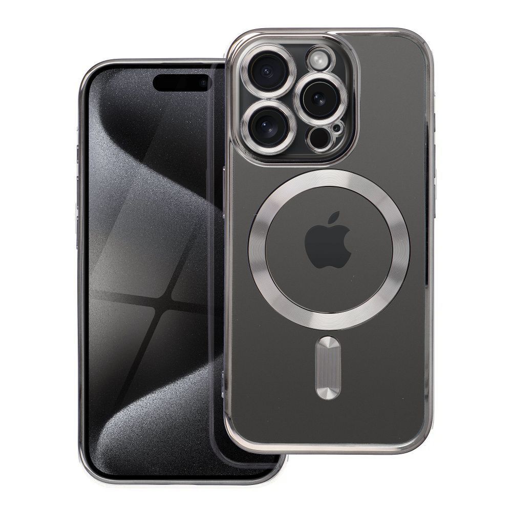 ELECTRO MAG COVER case compatible with MagSafe for IPHONE 17 silver
