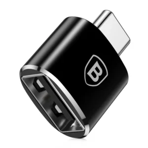 Baseus Mini USB-A to USB-C OTG adapter - blackeng