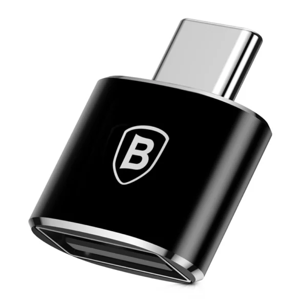 Baseus Mini USB-A to USB-C OTG adapter - blackeng