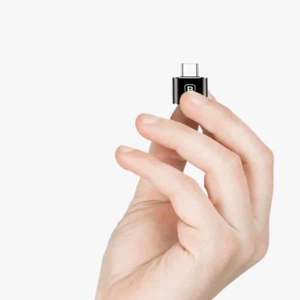 Baseus Mini USB-A to USB-C OTG adapter - blackeng