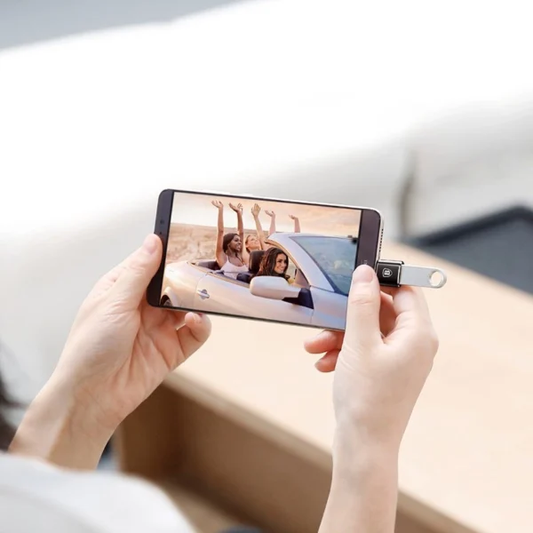 Baseus Mini USB-A to USB-C OTG adapter - blackeng