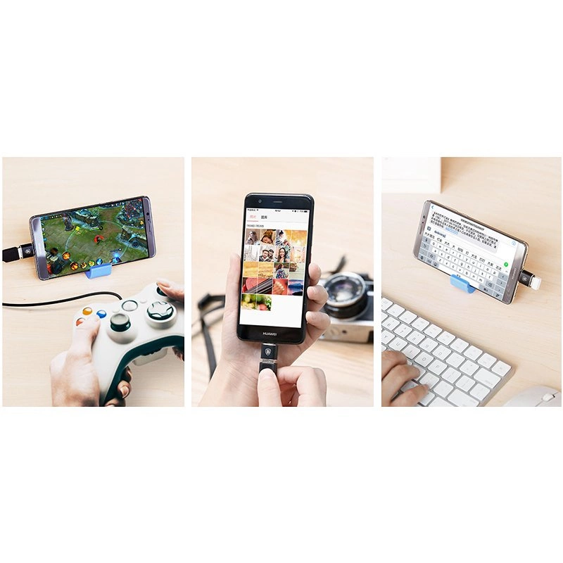 Baseus Mini USB-A to USB-C OTG adapter - blackeng