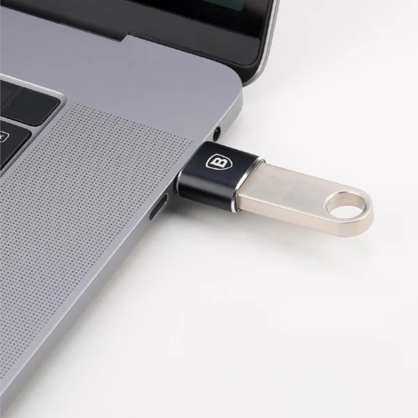 Baseus Mini USB-A to USB-C OTG adapter - blackeng