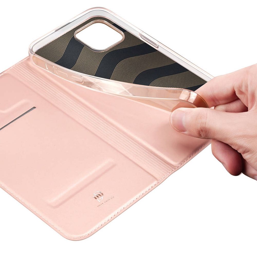 DUX DUCIS wallet case SKIN PRO for IPHONE 14 Plus rose