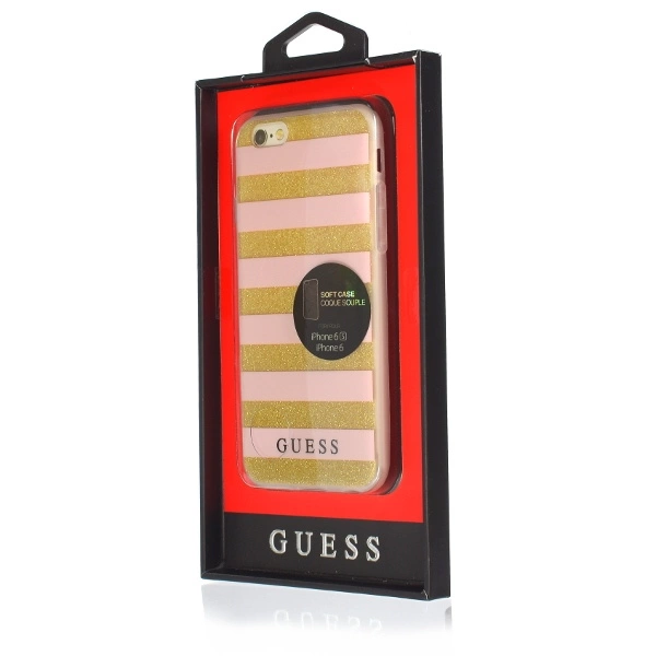 Guess GUHCP6STGPI iPhone 6/6S pink hardcase Ethnic Chic Stripes 3Deng