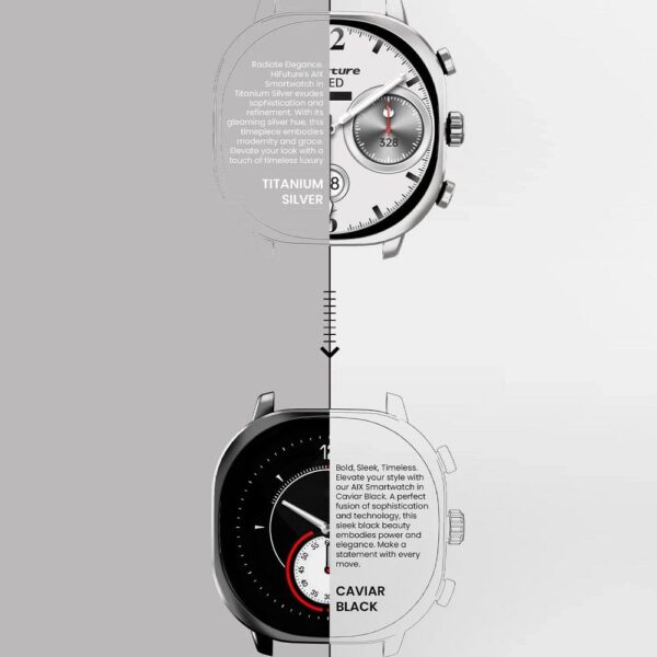 HIFUTURE stainless steel smartwatch with artificial intelligence AIX (OLED) (CORNING GLASS) silver