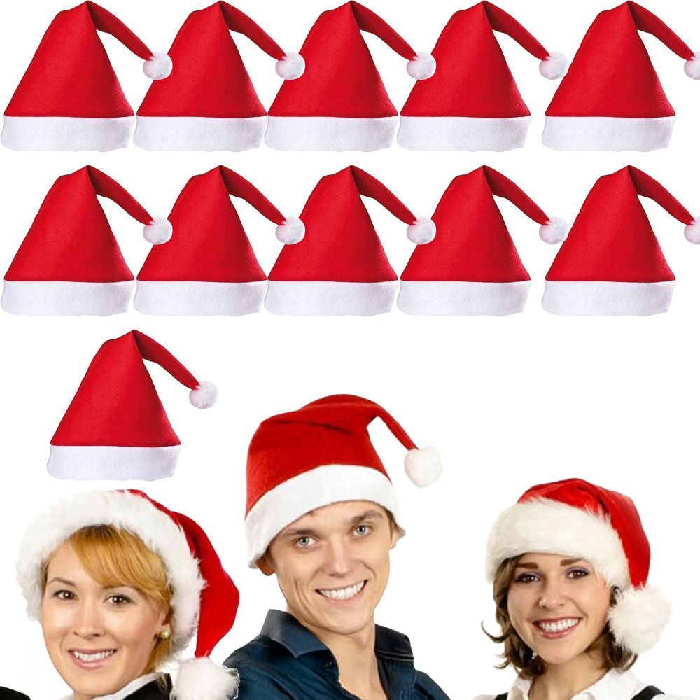Santa Claus hat with pompom RC-K-296 red