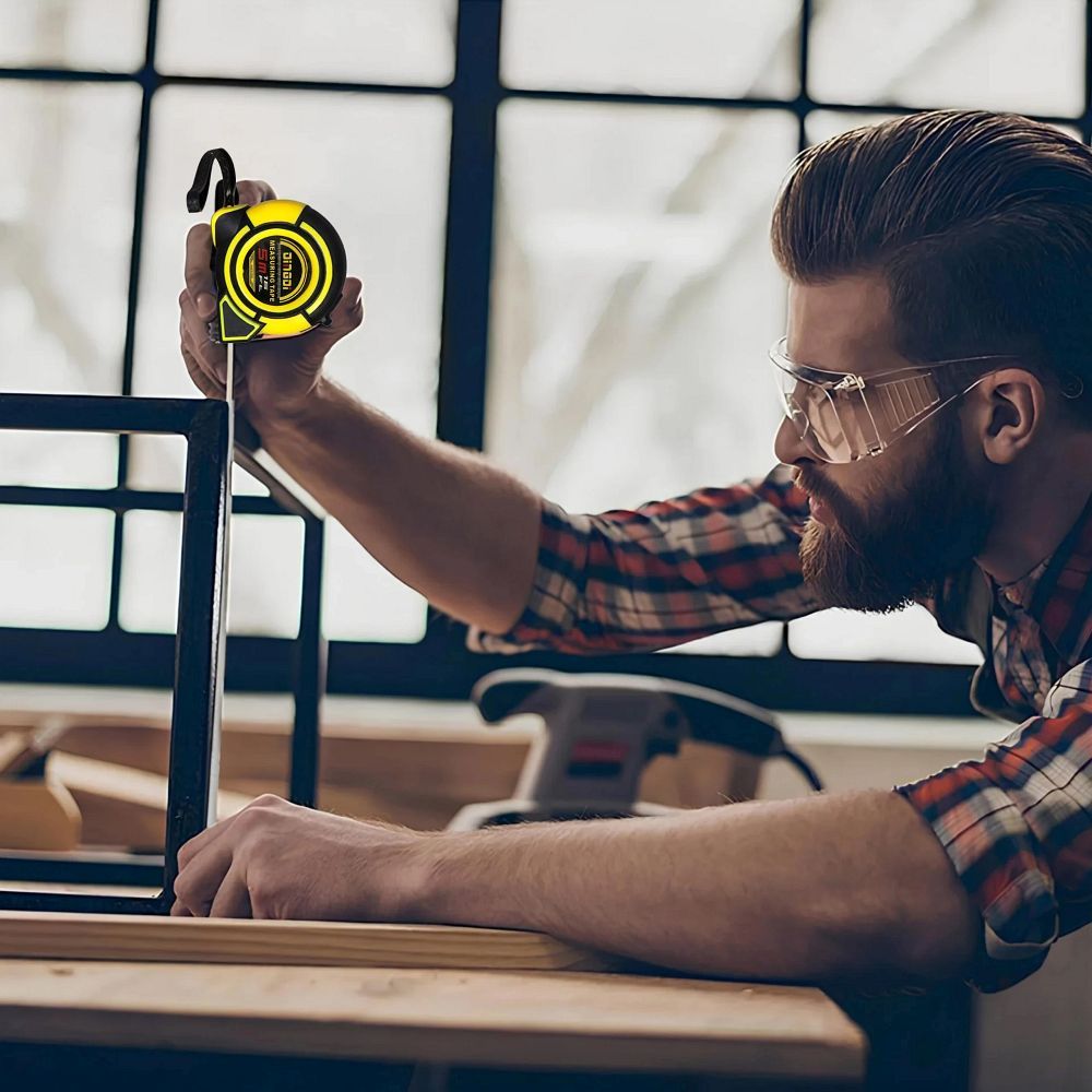Measure steel tape 5 m x 25 mm with lock RC-K-1301 black yellow
