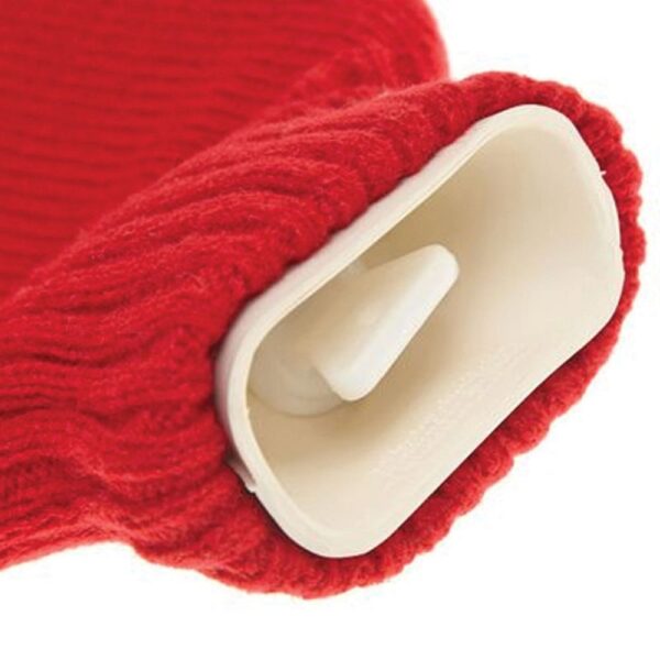 Rubber hot water bottle in a cover "Christmas sweater" pattern 2L RC-K-298 red
