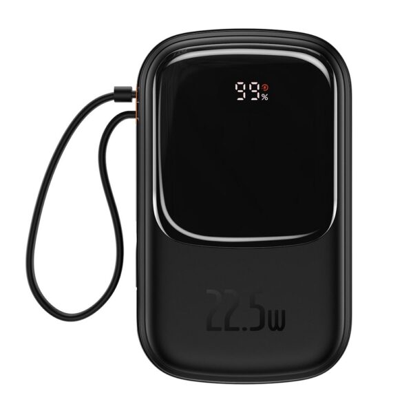 BASEUS powerbank 20 000 mAh with built-in cable + cable USB A to Type C PD QC3.0 3A 22,5W PPQD060301 black