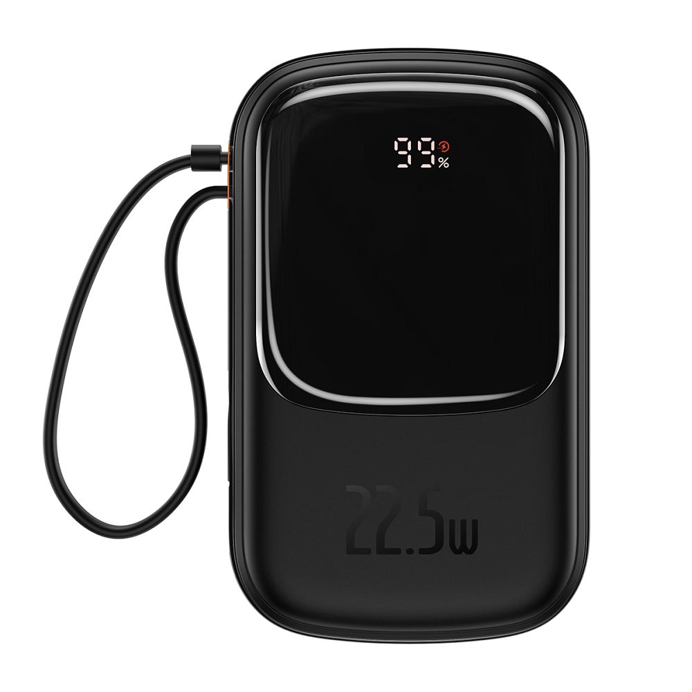 BASEUS powerbank 20 000 mAh with built-in cable + cable USB A to Type C PD QC3.0 3A 22,5W PPQD060301 black