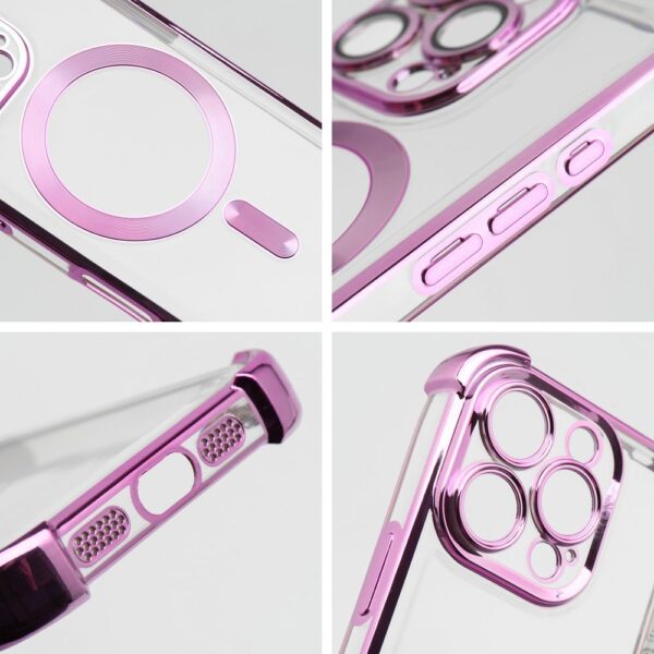 Case ANTISHOCK ELECTRO for IPHONE 17 Air compatible with MagSafe pink