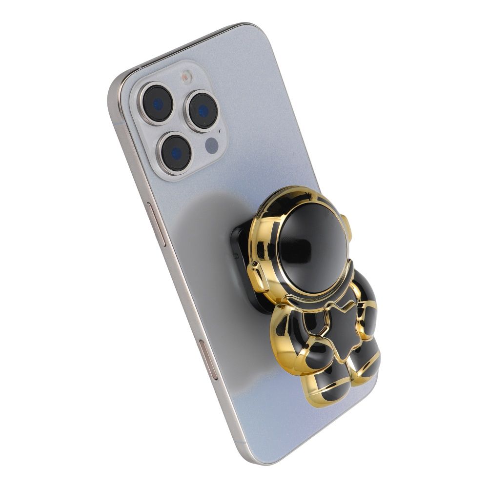 Phone stand ASTRONAUT - stick-on - black