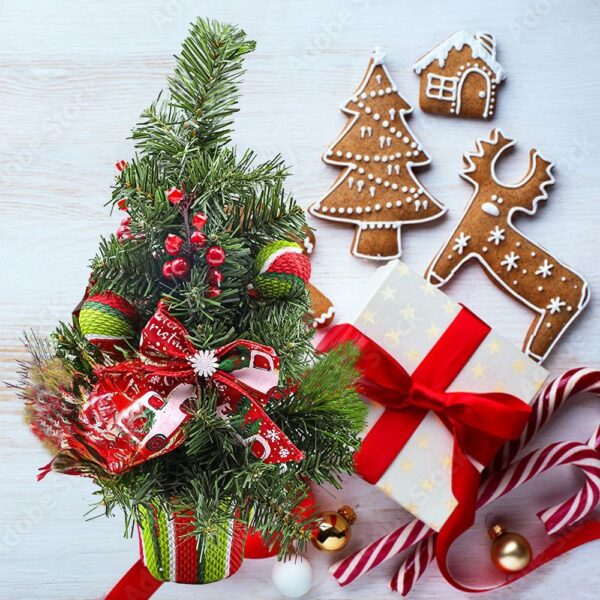 Decorative Christmas tree for desk 50 cm RC-K-432 green