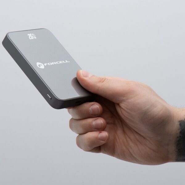 FORCELL F-ENERGY F10K8 Super Slim powerbank compatible with MagSafe PD3.0 QC4.0 15W 10000 mAh grey