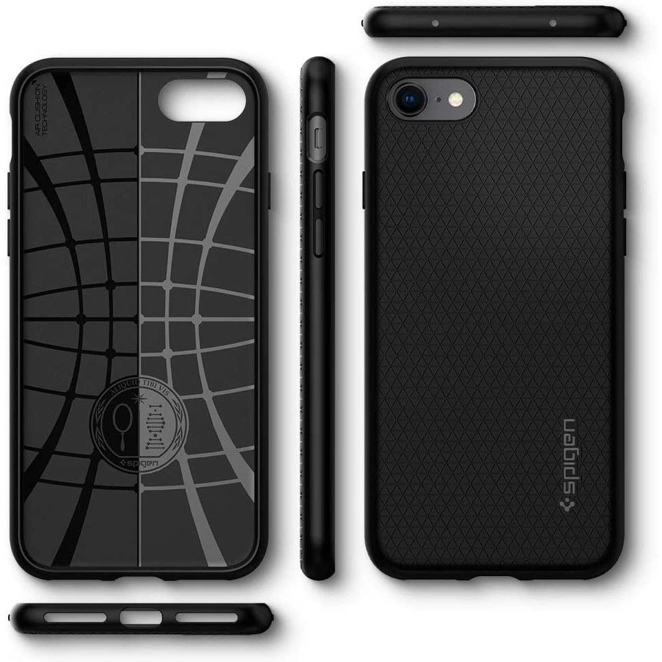 Spigen Liquid Air Case for iPhone 7 / 8 / SE 2020 / SE 2022 - Blackeng