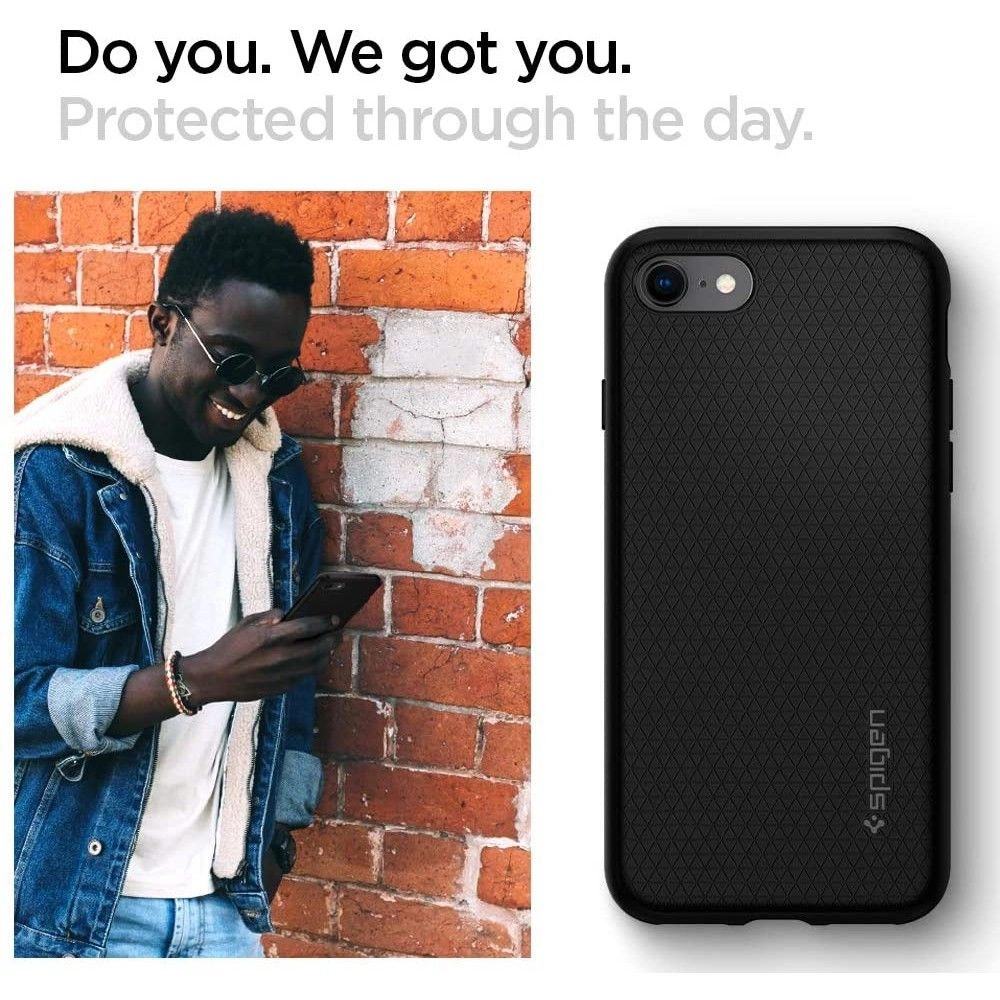 Spigen Liquid Air Case for iPhone 7 / 8 / SE 2020 / SE 2022 - Blackeng