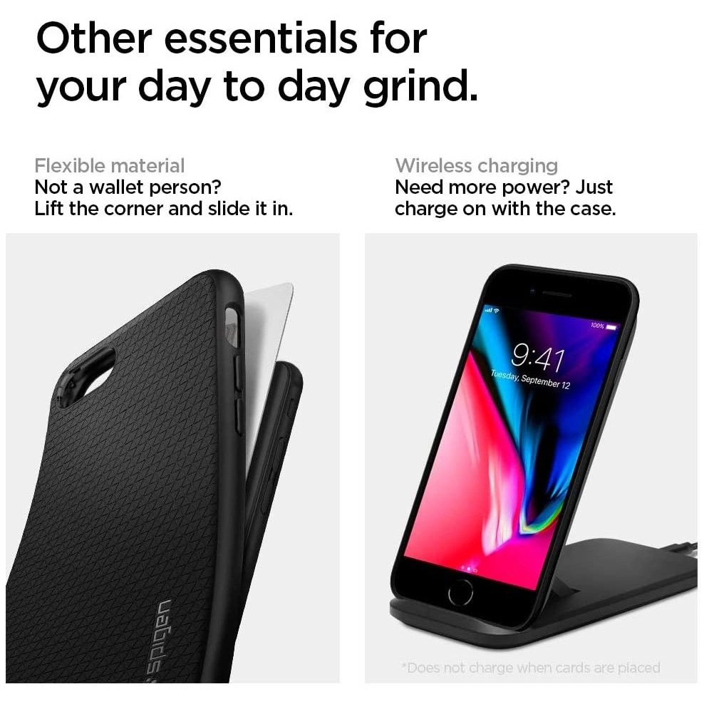 Spigen Liquid Air Case for iPhone 7 / 8 / SE 2020 / SE 2022 - Blackeng