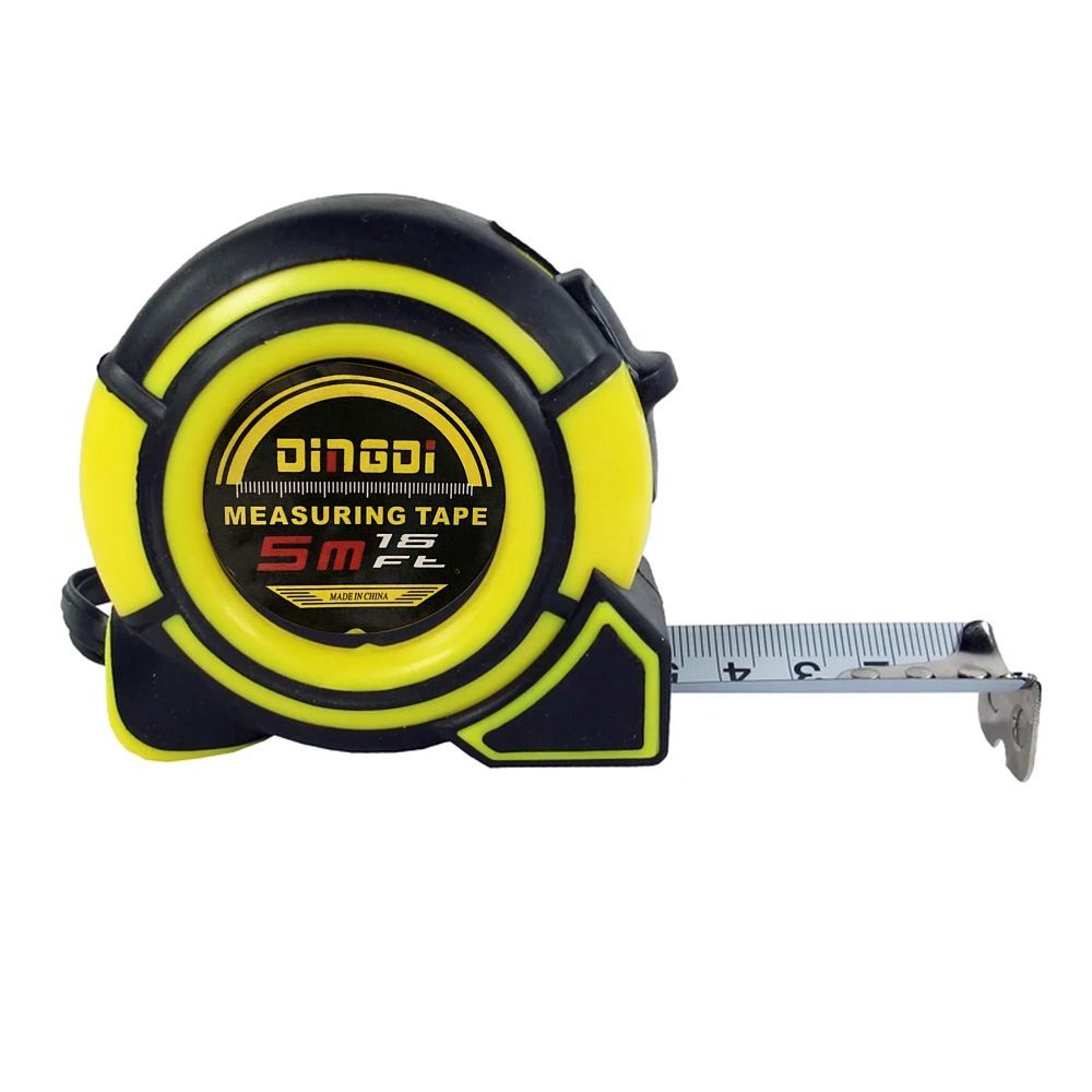 Measure steel tape 5 m x 25 mm with lock RC-K-1301 black yellow