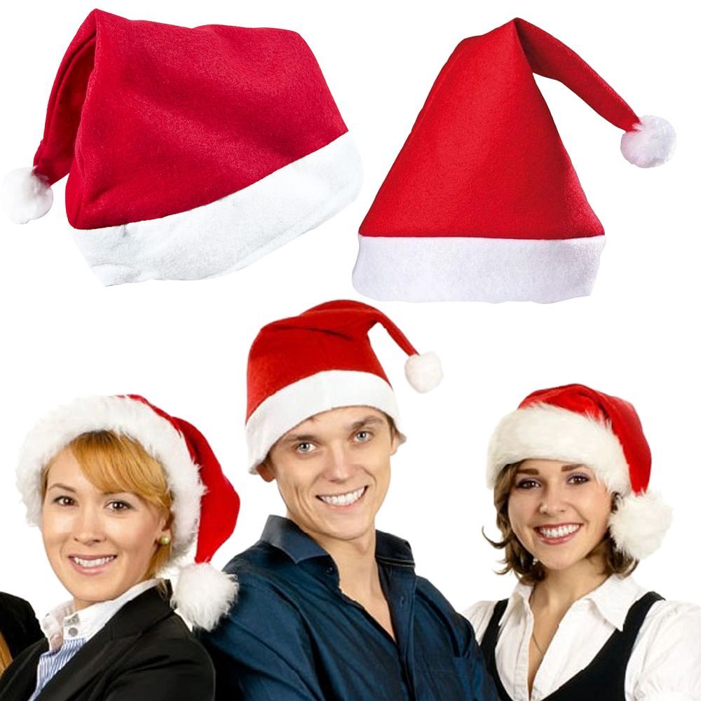 Santa Claus hat with pompom RC-K-296 red