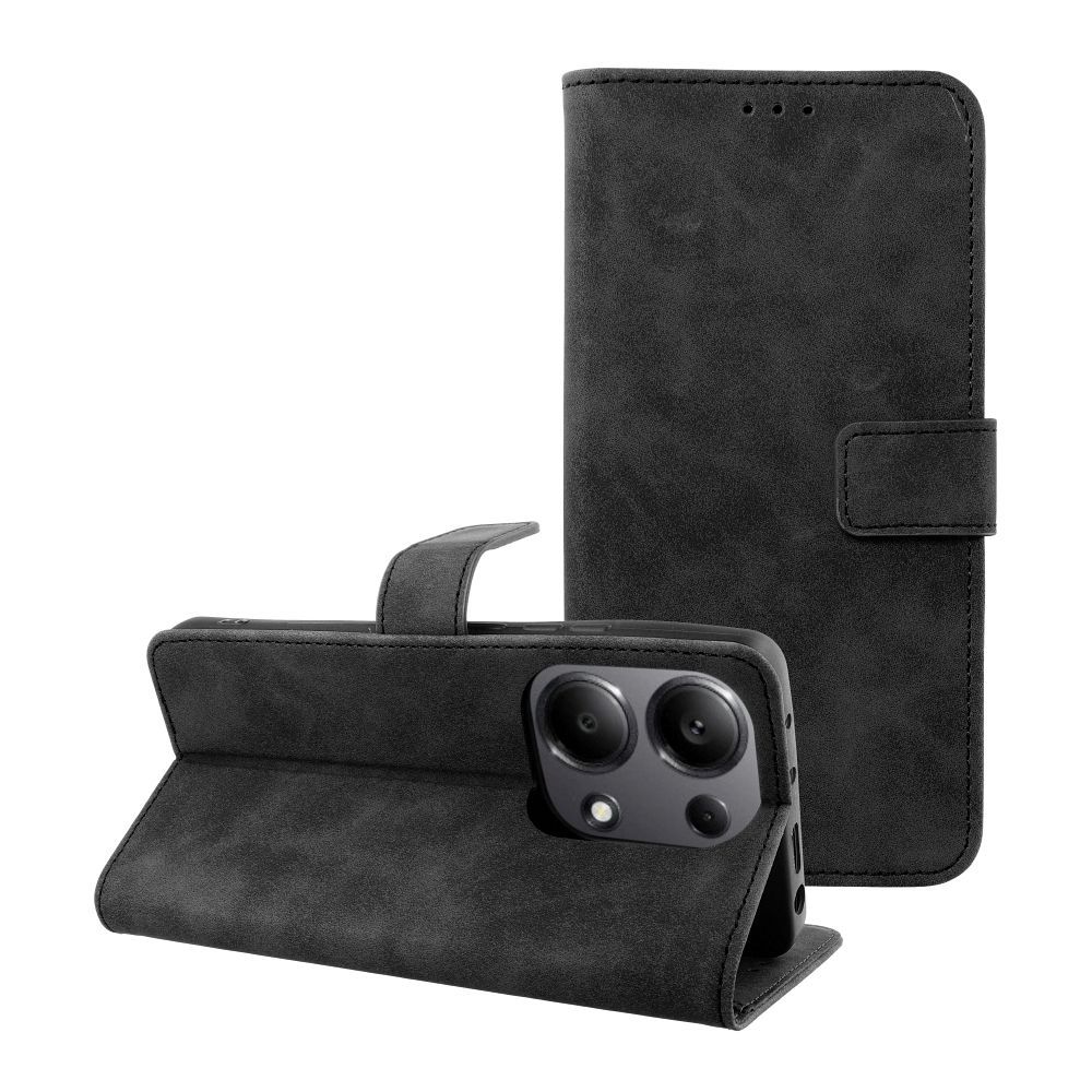 368186f07dd6c949db13e8c55447e5ab TENDER Book Case for XIAOMI Redmi Note 13 Pro 4G / POCO M6 Pro 4G black