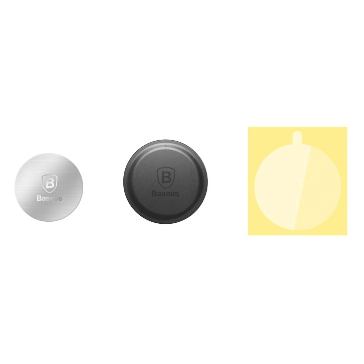 Baseus Magnet Iron Suit self-adhesive plates for magnetic holders - silver and black (2 pcs.)eng