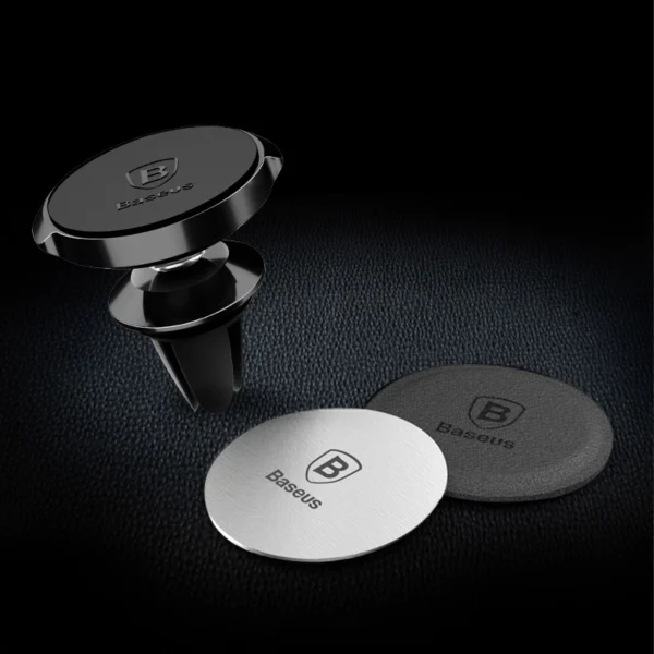 Baseus Magnet Iron Suit self-adhesive plates for magnetic holders - silver and black (2 pcs.)eng