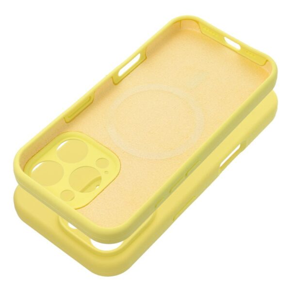 Case SILICONE 2mm for IPHONE 17 Pro compatible with MagSafe lemon