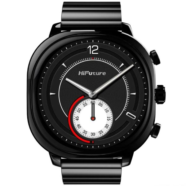 HIFUTURE stainless steel smartwatch with artificial intelligence AIX (OLED) (CORNING GLASS) black