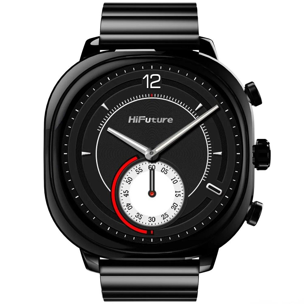 HIFUTURE stainless steel smartwatch with artificial intelligence AIX (OLED) (CORNING GLASS) black
