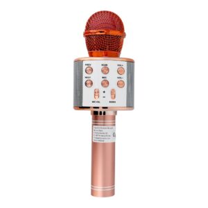 Multimedia karaoke microphone CR58 pink gold