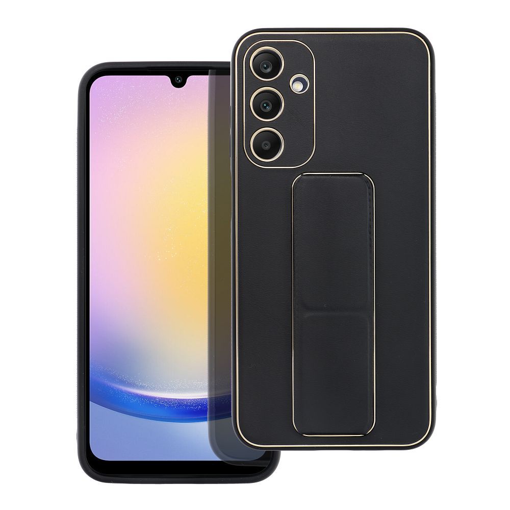 3ea8ebd0f6c9ca3efe890c940ea3dc5c LEATHER CASE KICKSTAND for SAMSUNG A25 5G black