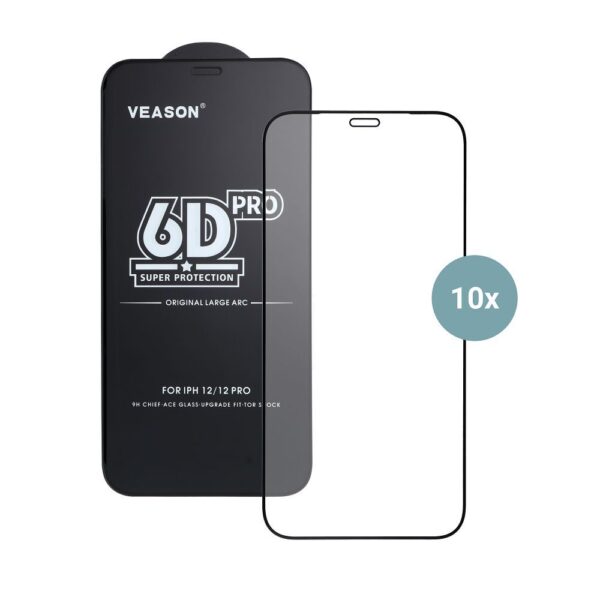 6D Pro Veason Glass (SET 10in1) - for Iphone 17 Pro black