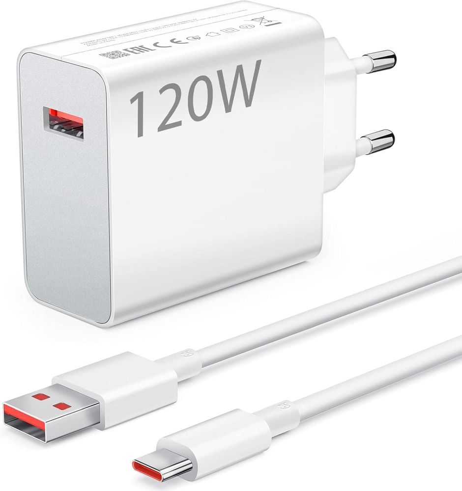 3fda28505d2ee43eeb3822f2a98ee35d XIAOMI original charger USB A QC3.0 3A 120W MDY-14-EE + data cable USB A to Type C 6A 1m white bulk