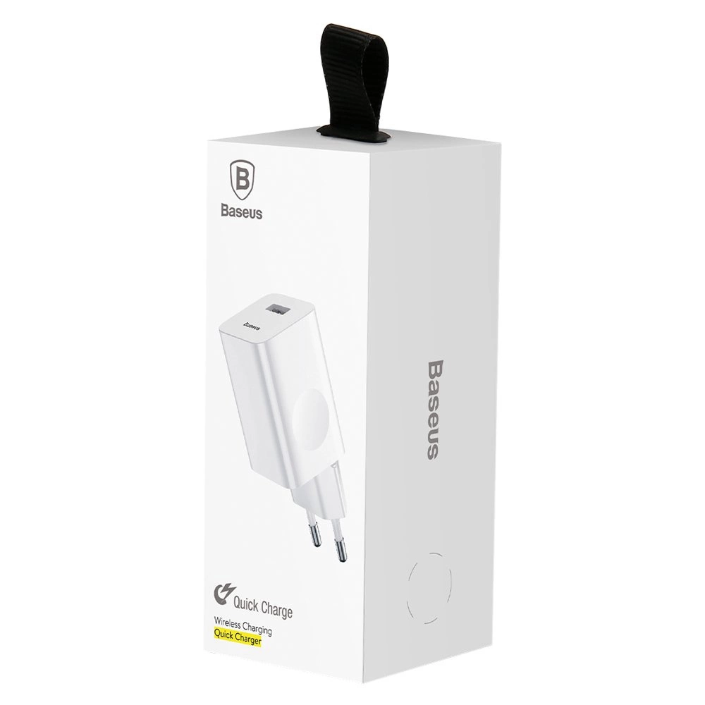 Baseus Charging Quick Charger CCALL-BX02 USB-A 24W QC 3.0 Network Charger - Whiteeng