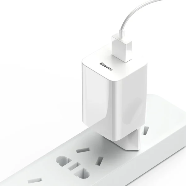 Baseus Charging Quick Charger CCALL-BX02 USB-A 24W QC 3.0 Network Charger - Whiteeng