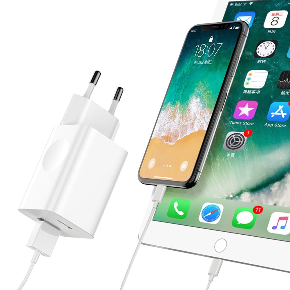 Baseus Charging Quick Charger CCALL-BX02 USB-A 24W QC 3.0 Network Charger - Whiteeng