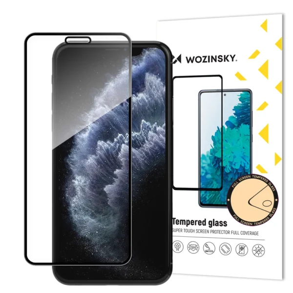 Wozinsky super tough full glue tempered glass full screen with frame case friendly Apple iphone 11 pro / iphone xs / iphone x blackeng
