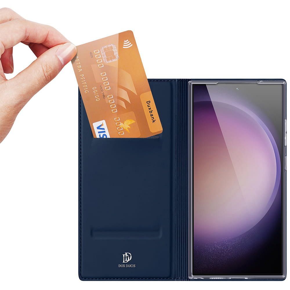 DUX DUCIS wallet case SKIN PRO for SAMSUNG S24 Ultra blue