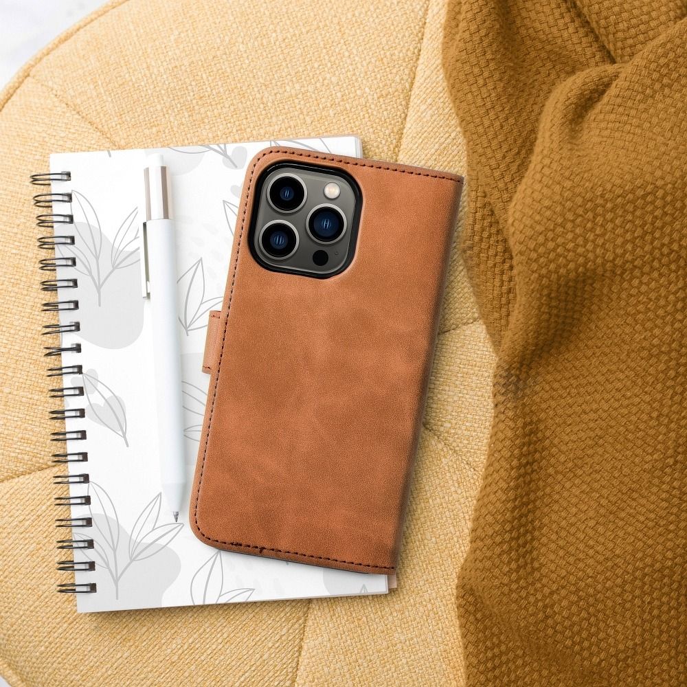 435025a1dee65236db79eb7961199310 TENDER Book Case for IPHONE 13 Pro brown