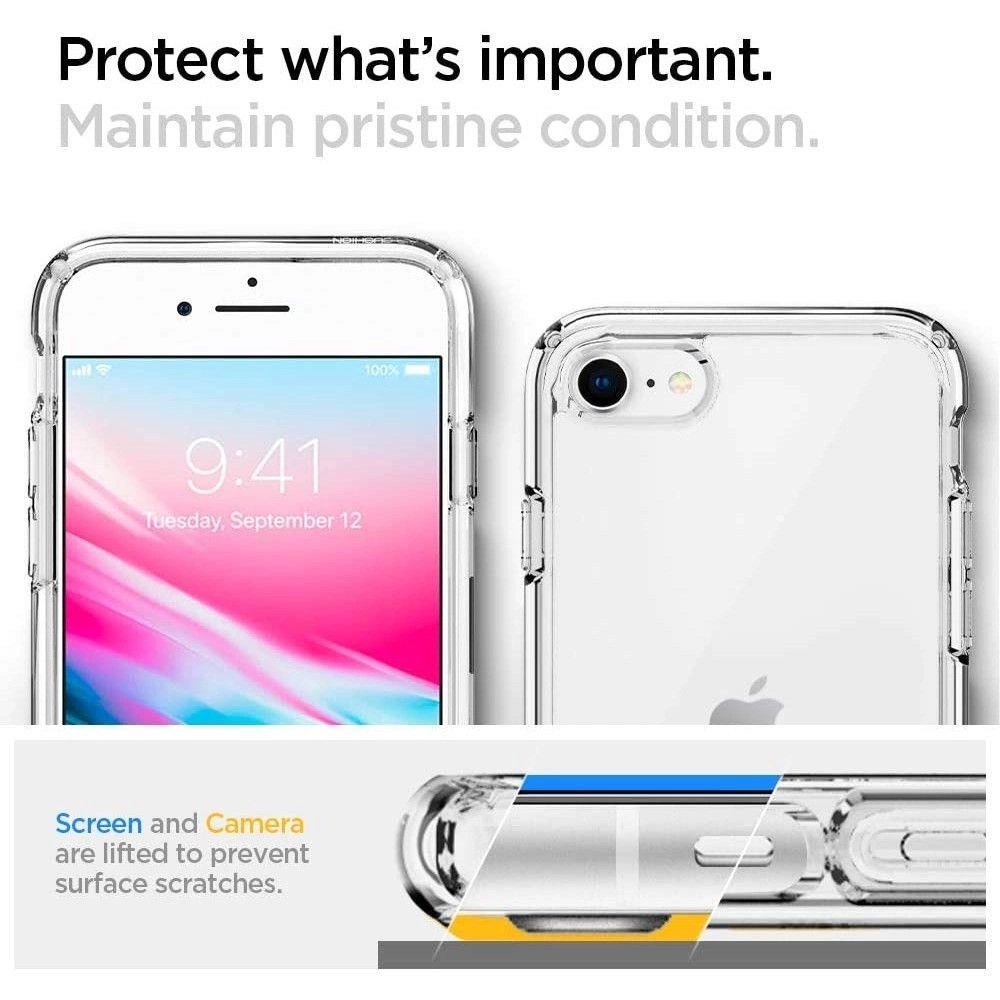 Spigen Ultra Hybrid Case for iPhone 7 / 8 / SE 2020 / SE 2022 - Transparenteng
